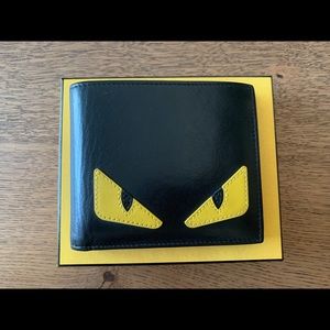 Fendi black Bag Bugs wallet